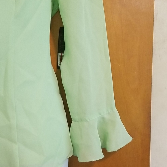 NWT Milano Silky Ruffle Flounce Blouse Small - Picture 4 of 12